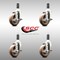 Service Caster 4 Inch 316SS High Temp Glass Filled Nylon 1 Inch Stem Caster Set Brake SCC SCC-SS316EX20S414-GFNSHT-TLB-1-4 - alternate 1